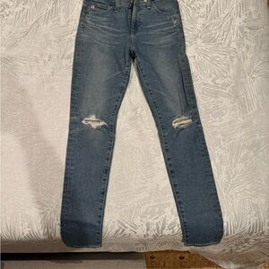 Classic Blue Distressed Women's Jeans